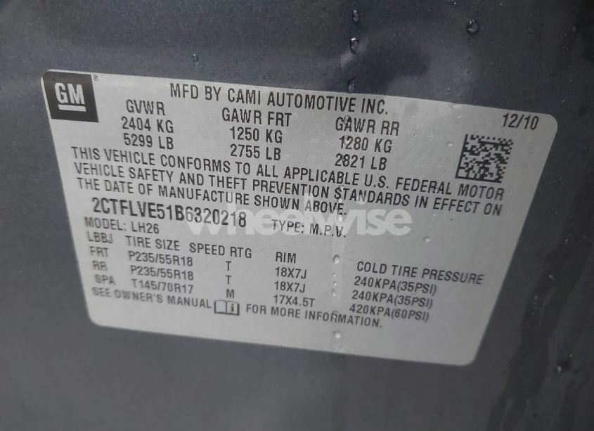 Photo 9 of 2011 Gmc Terrain SLT-1 (VIN 2CTFLVE51B6320218)