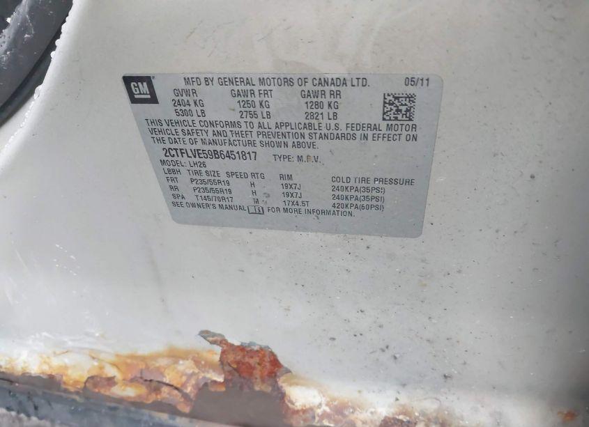 Photo 9 of 2011 Gmc Terrain SLT-1 (VIN 2CTFLVE59B6451817)