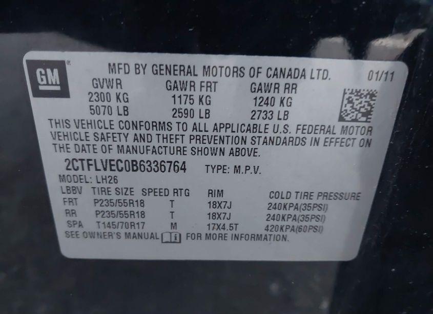 Photo 9 of 2011 Gmc Terrain SLT-1 (VIN 2CTFLVEC0B6336764)