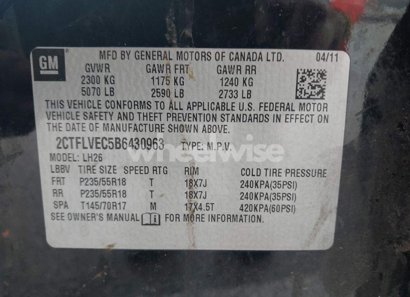 Photo 9 of 2011 Gmc Terrain SLT-1 (VIN 2CTFLVEC5B6430963)