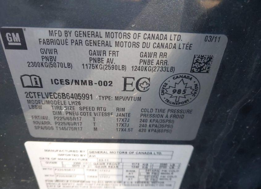 Photo 9 of 2011 Gmc Terrain SLT-1 (VIN 2CTFLVEC6B6405991)