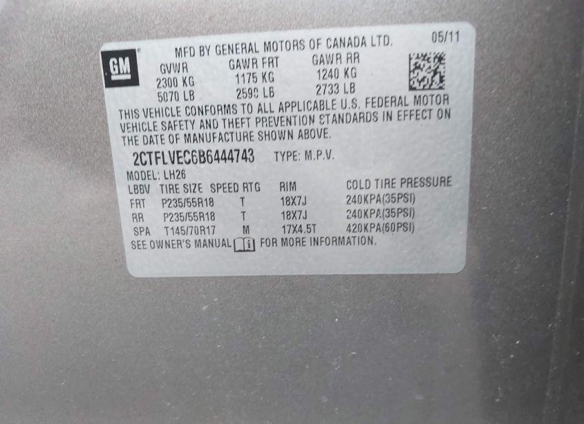 Photo 9 of 2011 Gmc Terrain SLT-1 (VIN 2CTFLVEC6B6444743)