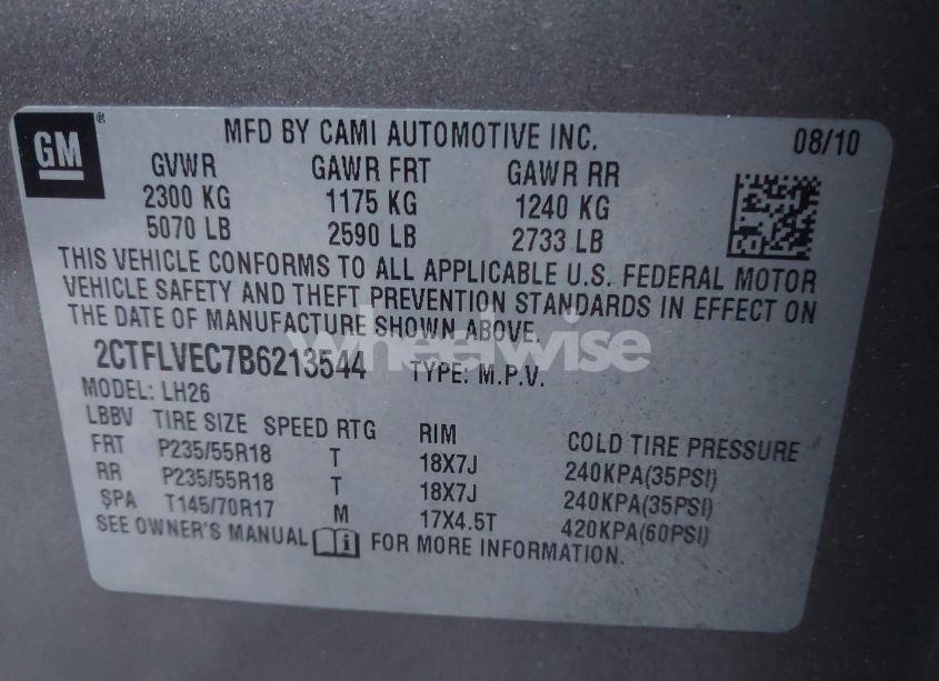 Photo 9 of 2011 Gmc Terrain SLT-1 (VIN 2CTFLVEC7B6213544)