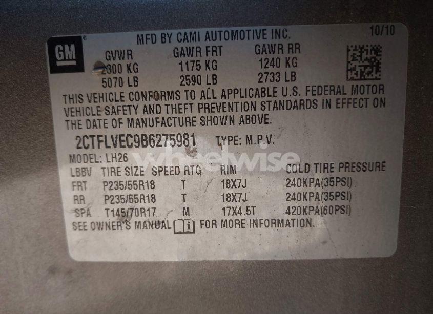 Photo 9 of 2011 Gmc Terrain SLT-1 (VIN 2CTFLVEC9B6275981)