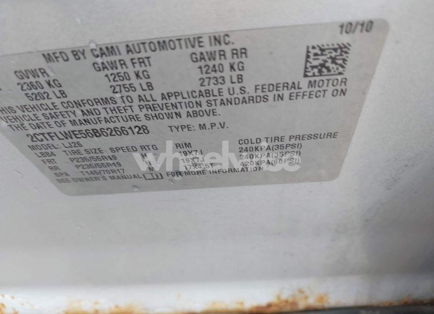 Photo 9 of 2011 Gmc Terrain SLT-2 (VIN 2CTFLWE56B6266128)