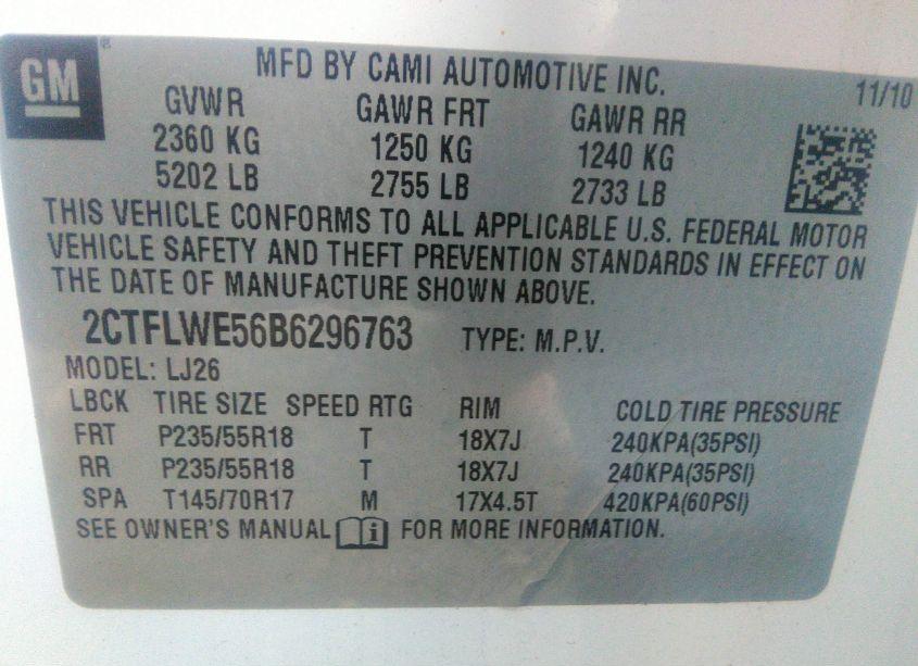 Photo 9 of 2011 Gmc Terrain SLT-2 (VIN 2CTFLWE56B6296763)