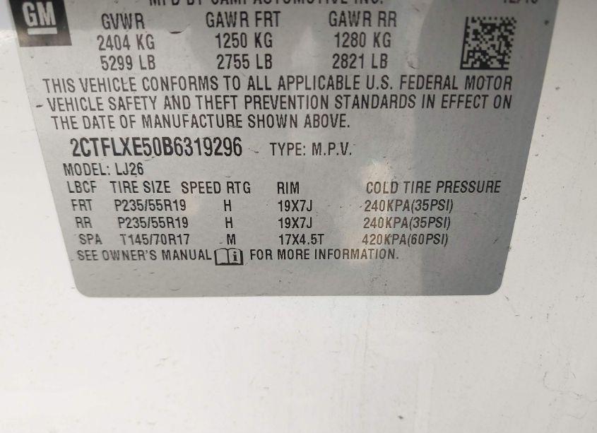 Photo 9 of 2011 Gmc Terrain SLT-2 (VIN 2CTFLXE50B6319296)