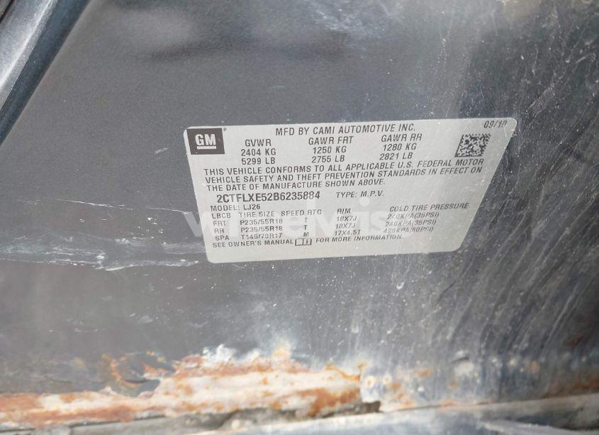 Photo 9 of 2011 Gmc Terrain SLT-2 (VIN 2CTFLXE52B6235884)