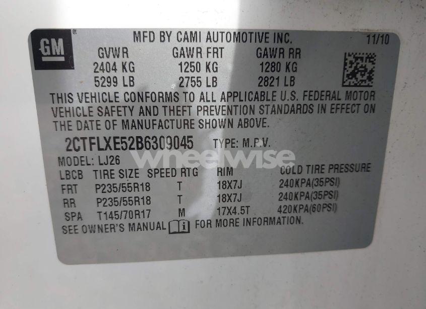 Photo 9 of 2011 Gmc Terrain SLT-2 (VIN 2CTFLXE52B6309045)