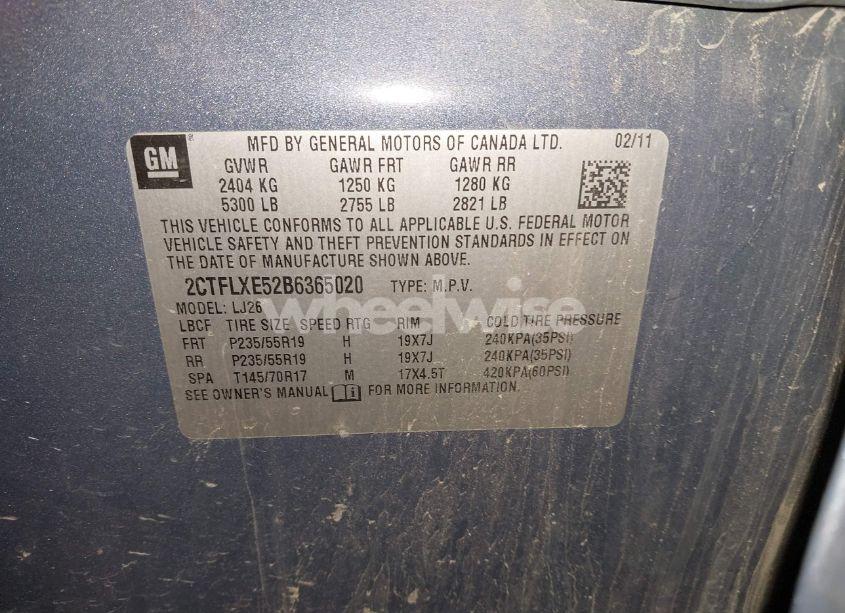 Photo 9 of 2011 Gmc Terrain SLT-2 (VIN 2CTFLXE52B6365020)