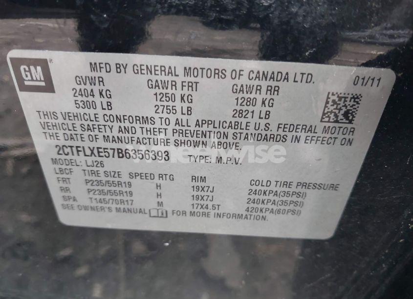 Photo 9 of 2011 Gmc Terrain SLT-2 (VIN 2CTFLXE57B6356393)