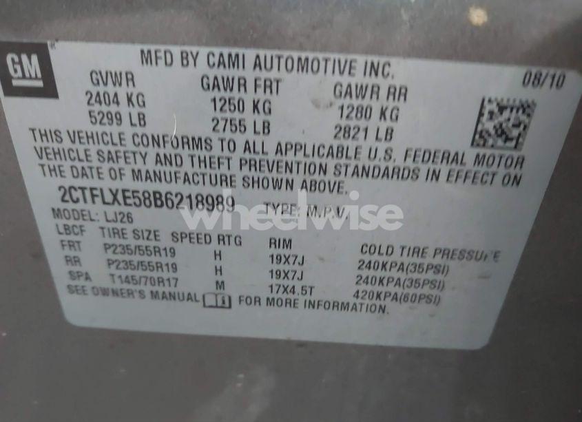 Photo 9 of 2011 Gmc Terrain SLT-2 (VIN 2CTFLXE58B6218989)