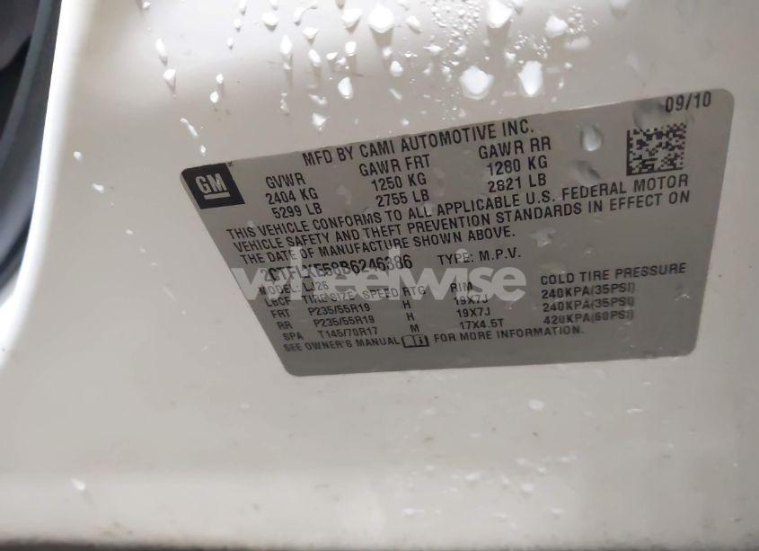 Photo 9 of 2011 Gmc Terrain SLT-2 (VIN 2CTFLXE58B6246386)