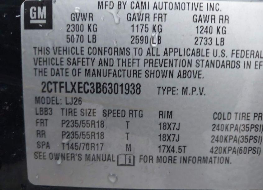 Photo 9 of 2011 Gmc Terrain SLT-2 (VIN 2CTFLXEC3B6301938)