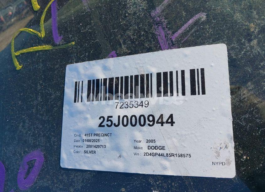 Photo 9 of 2005 Dodge Grand CARAVAN SXT (VIN 2D4GP44L85R158575)