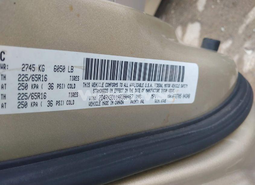 Photo 9 of 2010 Dodge Grand CARAVAN HERO (VIN 2D4RN3D11AR390467)