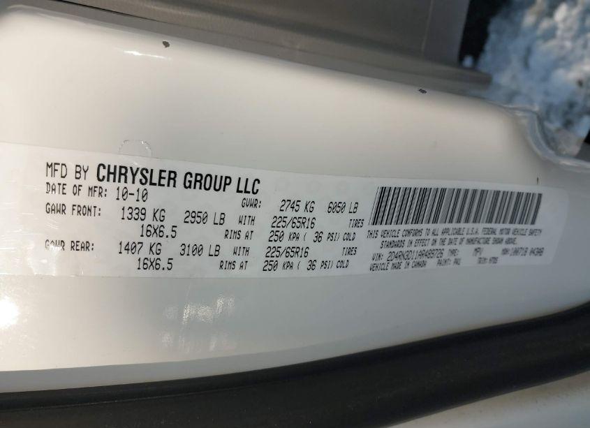 Photo 9 of 2010 Dodge Grand CARAVAN HERO (VIN 2D4RN3D11AR489726)