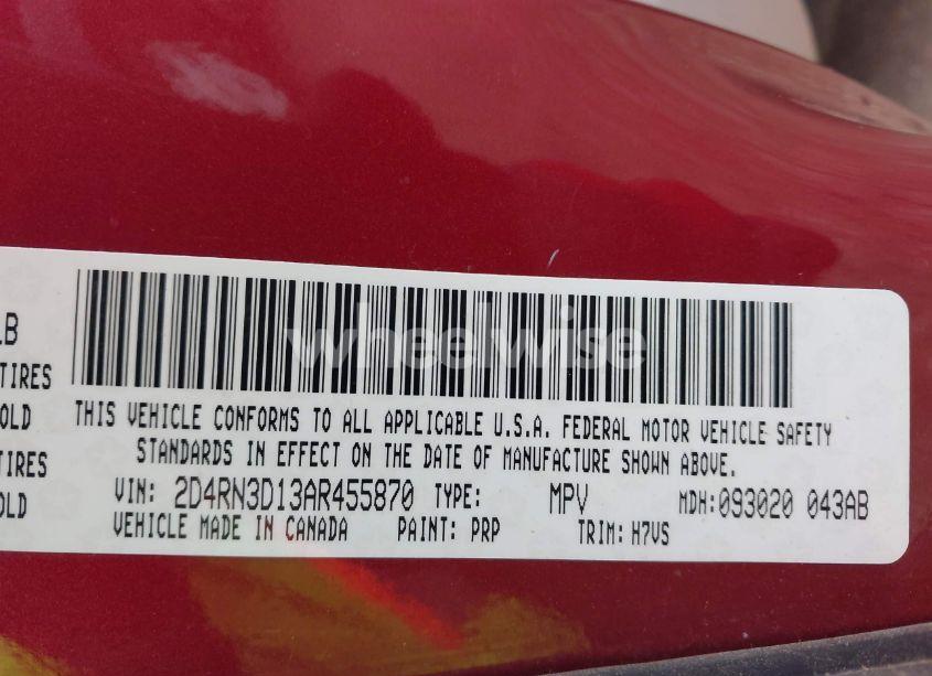 Photo 9 of 2010 Dodge Grand CARAVAN HERO (VIN 2D4RN3D13AR455870)