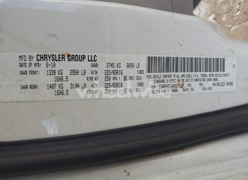Photo 9 of 2010 Dodge Grand CARAVAN HERO (VIN 2D4RN3D14AR379141)