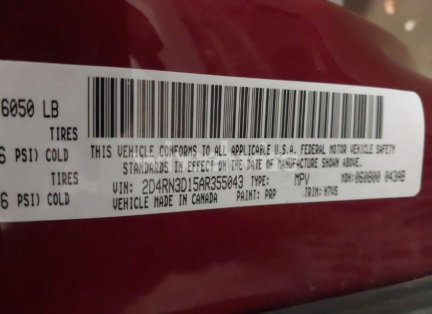 Photo 9 of 2010 Dodge Grand CARAVAN HERO (VIN 2D4RN3D15AR355043)