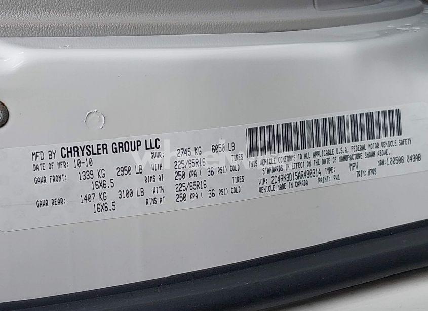 Photo 9 of 2010 Dodge Grand CARAVAN HERO (VIN 2D4RN3D15AR490314)