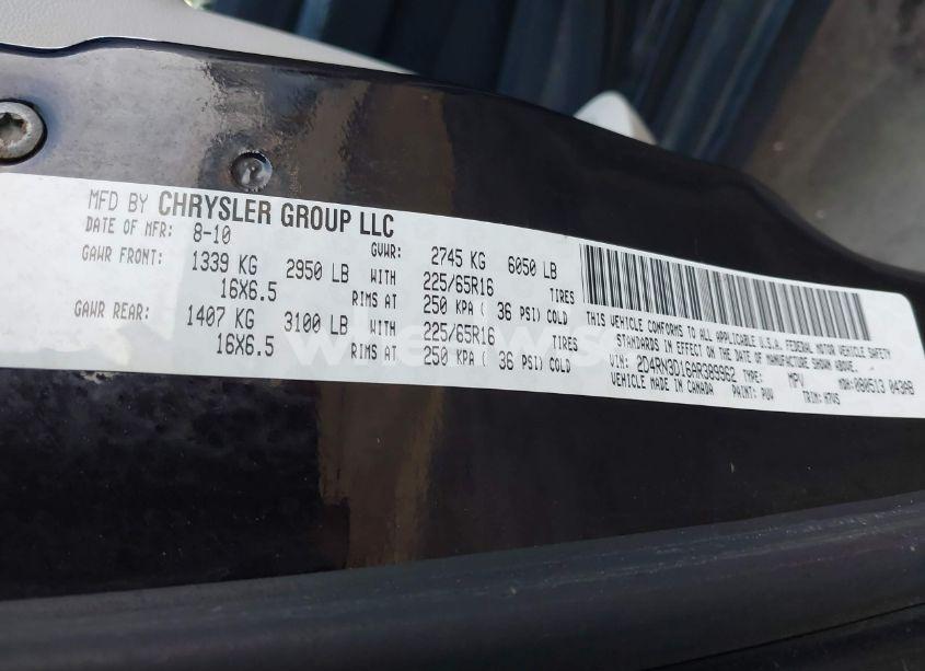 Photo 9 of 2010 Dodge Grand CARAVAN HERO (VIN 2D4RN3D16AR389962)