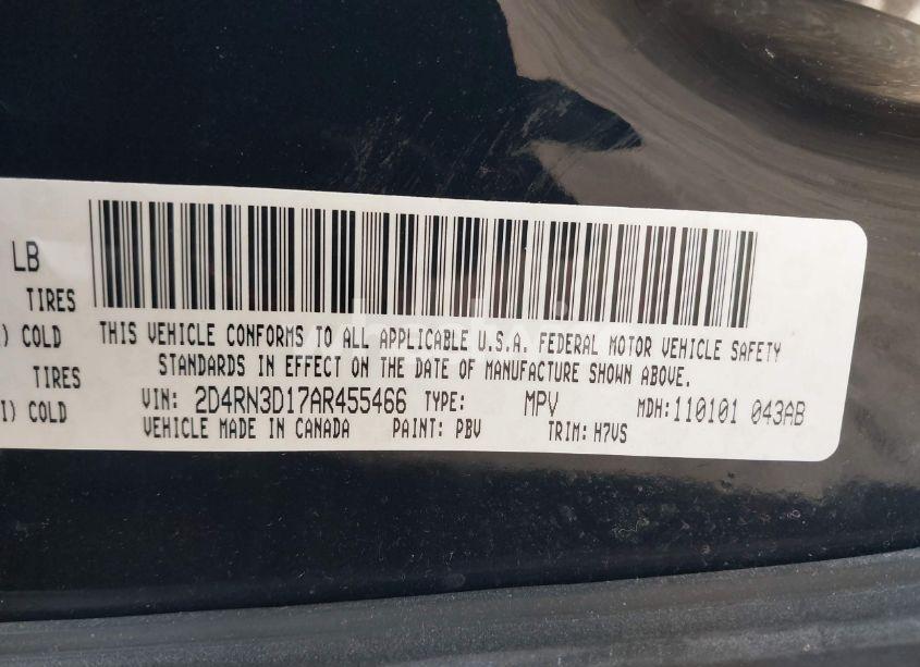 Photo 9 of 2010 Dodge Grand CARAVAN HERO (VIN 2D4RN3D17AR455466)