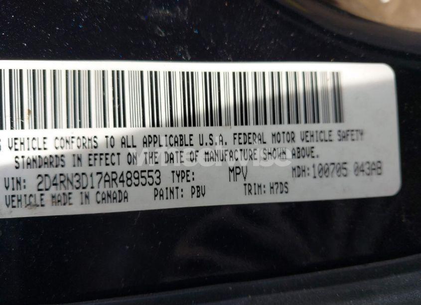 Photo 9 of 2010 Dodge Grand CARAVAN HERO (VIN 2D4RN3D17AR489553)