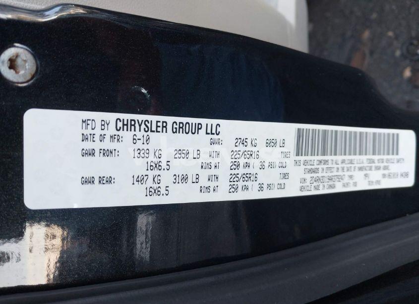 Photo 9 of 2010 Dodge Grand CARAVAN HERO (VIN 2D4RN3D19AR379247)