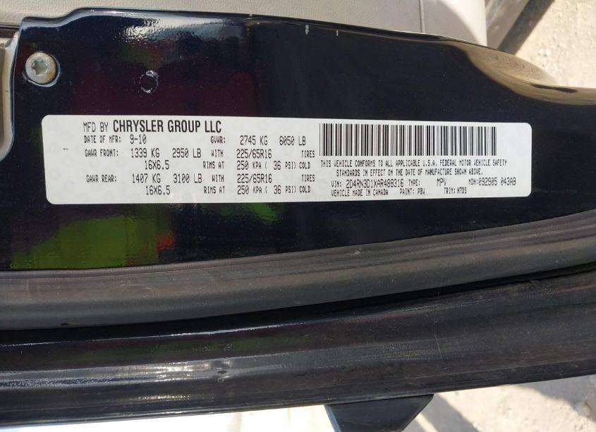 Photo 9 of 2010 Dodge Grand CARAVAN HERO (VIN 2D4RN3D1XAR488316)