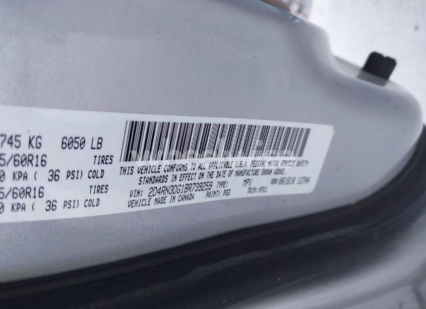 Photo 9 of 2011 Dodge Grand CARAVAN MAINSTREET (VIN 2D4RN3DG1BR739259)