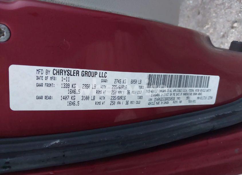 Photo 9 of 2011 Dodge Grand CARAVAN MAINSTREET (VIN 2D4RN3DG3BR650938)