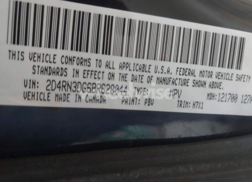 Photo 9 of 2011 Dodge Grand CARAVAN MAINSTREET (VIN 2D4RN3DG6BR628044)