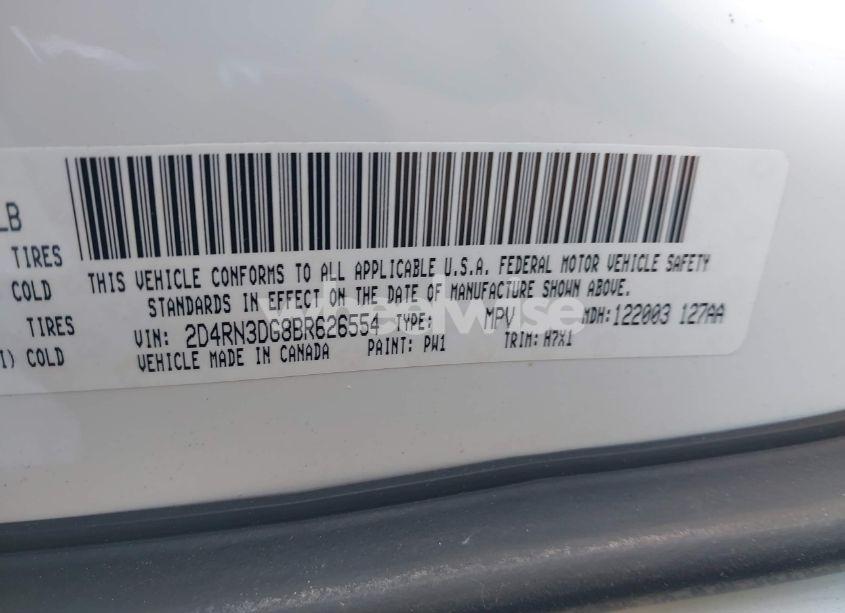 Photo 9 of 2011 Dodge Grand CARAVAN MAINSTREET (VIN 2D4RN3DG8BR626554)