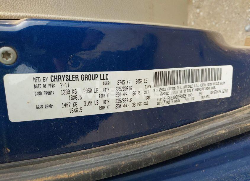 Photo 9 of 2011 Dodge Grand CARAVAN MAINSTREET (VIN 2D4RN3DGXBR789898)