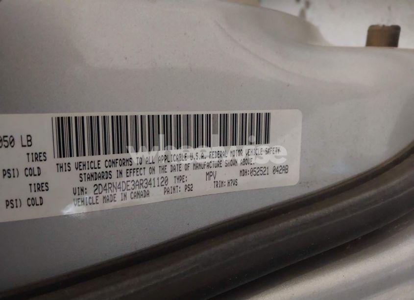 Photo 9 of 2010 Dodge Grand CARAVAN SE (VIN 2D4RN4DE3AR341120)