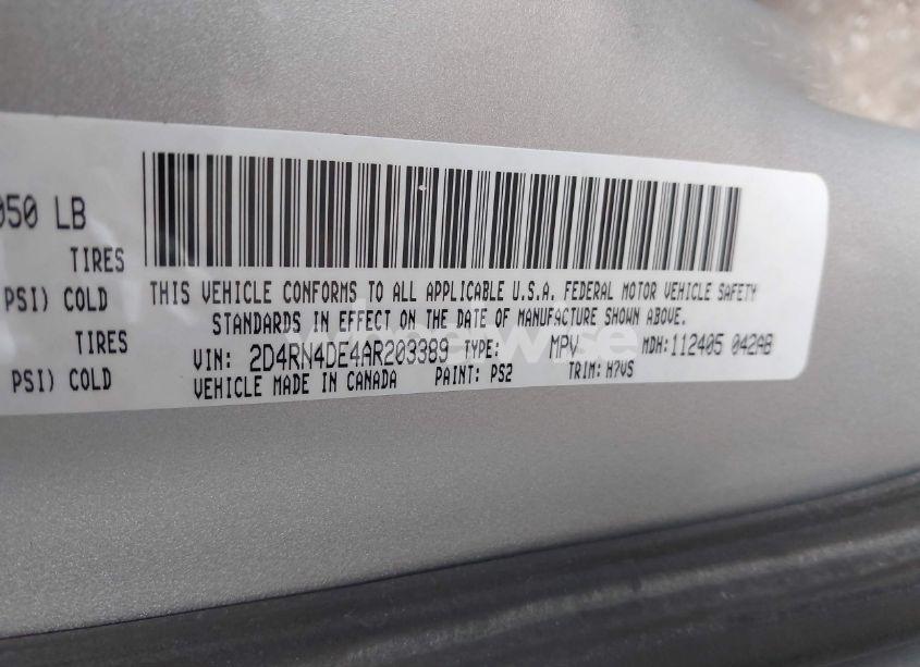 Photo 9 of 2010 Dodge Grand CARAVAN SE (VIN 2D4RN4DE4AR203389)