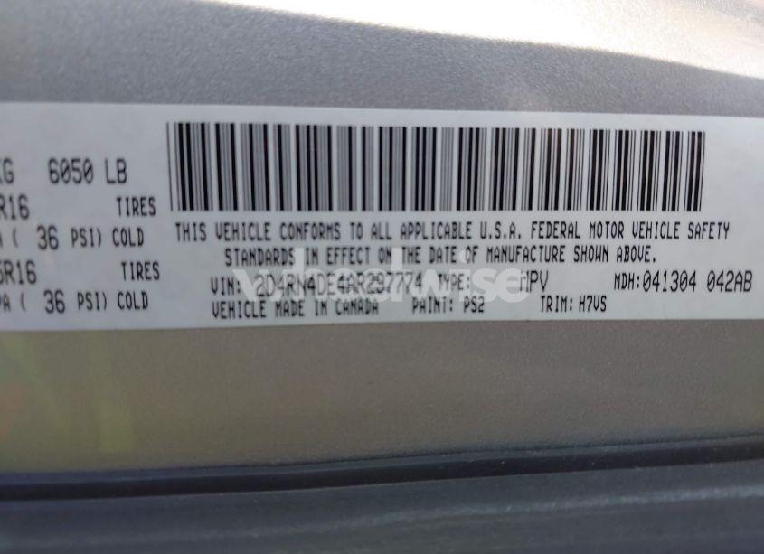 Photo 9 of 2010 Dodge Grand CARAVAN SE (VIN 2D4RN4DE4AR297774)