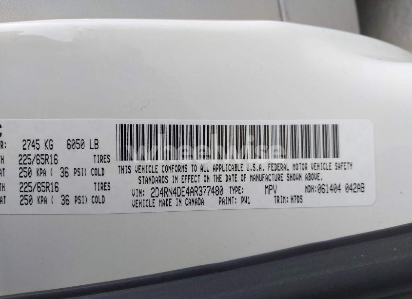 Photo 9 of 2010 Dodge Grand CARAVAN SE (VIN 2D4RN4DE4AR377480)