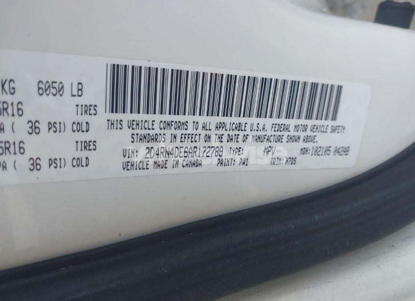 Photo 9 of 2010 Dodge Grand CARAVAN SE (VIN 2D4RN4DE6AR172789)