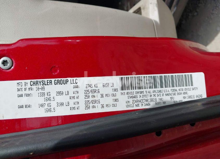 Photo 9 of 2010 Dodge Grand CARAVAN SE (VIN 2D4RN4DE7AR138618)