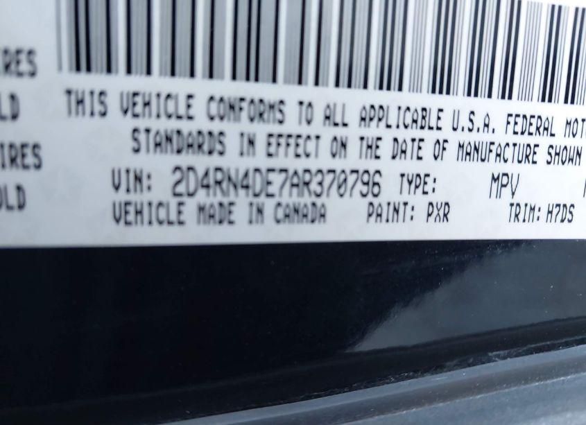 Photo 9 of 2010 Dodge Grand CARAVAN SE (VIN 2D4RN4DE7AR370796)