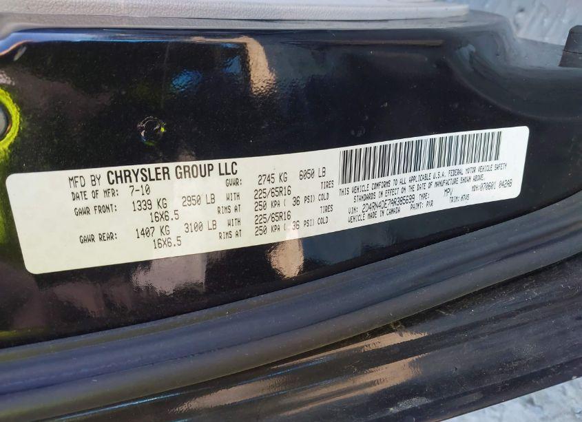 Photo 9 of 2010 Dodge Grand CARAVAN SE (VIN 2D4RN4DE7AR385699)