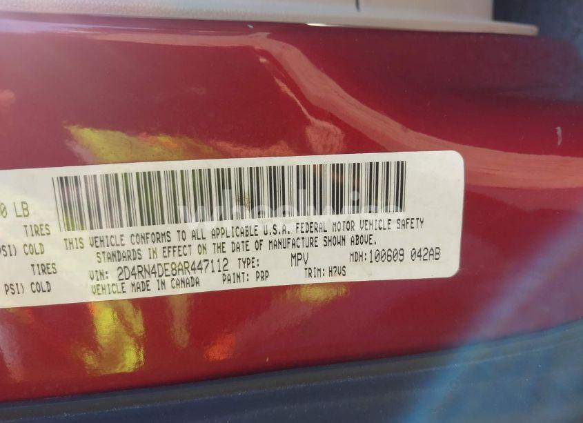 Photo 9 of 2010 Dodge Grand CARAVAN SE (VIN 2D4RN4DE8AR447112)