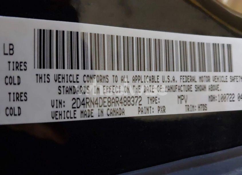 Photo 9 of 2010 Dodge Grand CARAVAN SE (VIN 2D4RN4DE8AR488372)