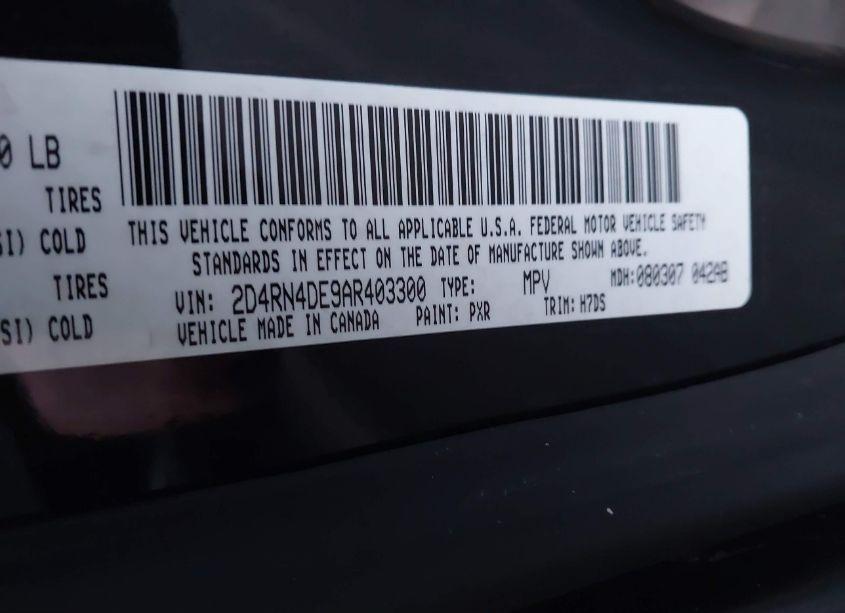 Photo 9 of 2010 Dodge Grand CARAVAN SE (VIN 2D4RN4DE9AR403300)