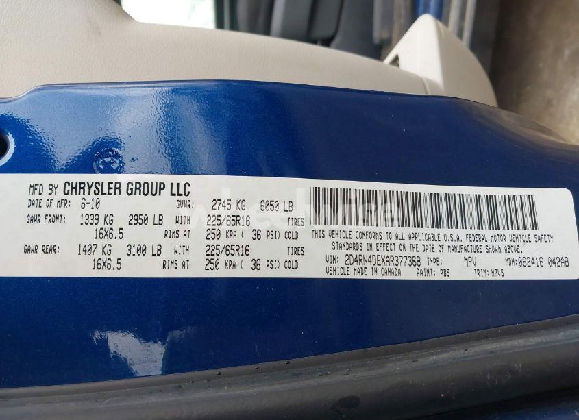 Photo 9 of 2010 Dodge Grand CARAVAN SE (VIN 2D4RN4DEXAR377368)