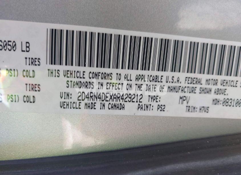 Photo 12 of 2010 Dodge Grand CARAVAN SE (VIN 2D4RN4DEXAR429212)