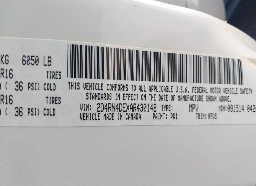 Photo 9 of 2010 Dodge Grand CARAVAN SE (VIN 2D4RN4DEXAR430148)