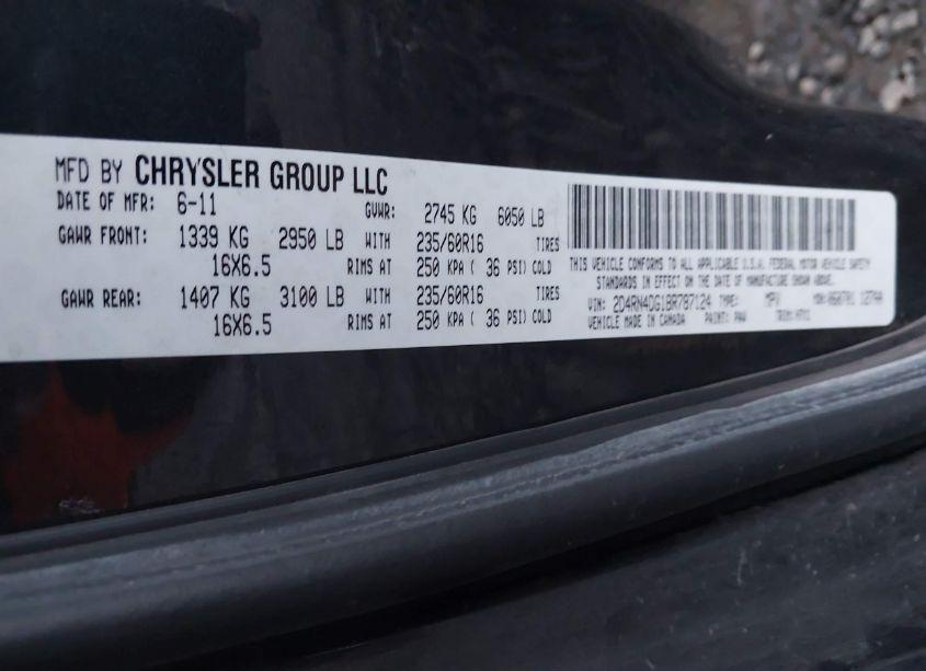 Photo 9 of 2011 Dodge Grand CARAVAN EXPRESS (VIN 2D4RN4DG1BR787124)